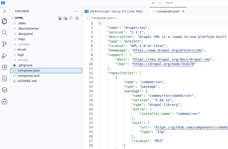VSCode server interface