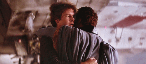 Lando hugs